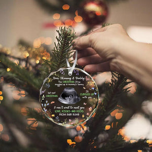 Personalized Baby Ultrasound Ornament, Custom Baby Christmas Ornament for First Dad, Expecting Parents Gift, Pregnancy Announcement