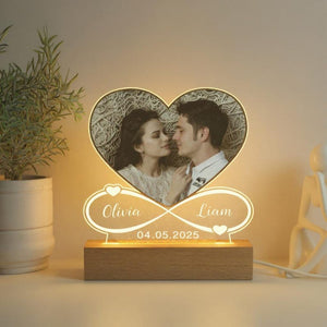 Personalized Couples Gifts | Custom Engagement Gifts for Couple | Couple Heart & Infinity Frame | Custom Gift | Anniversary Birthday Gifts