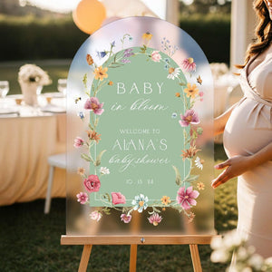 Baby In Bloom Baby Shower Sign, Wildflowers Baby Shower Welcome Sign, Baby In Bloom Baby Shower Decorations FramedFablesStore