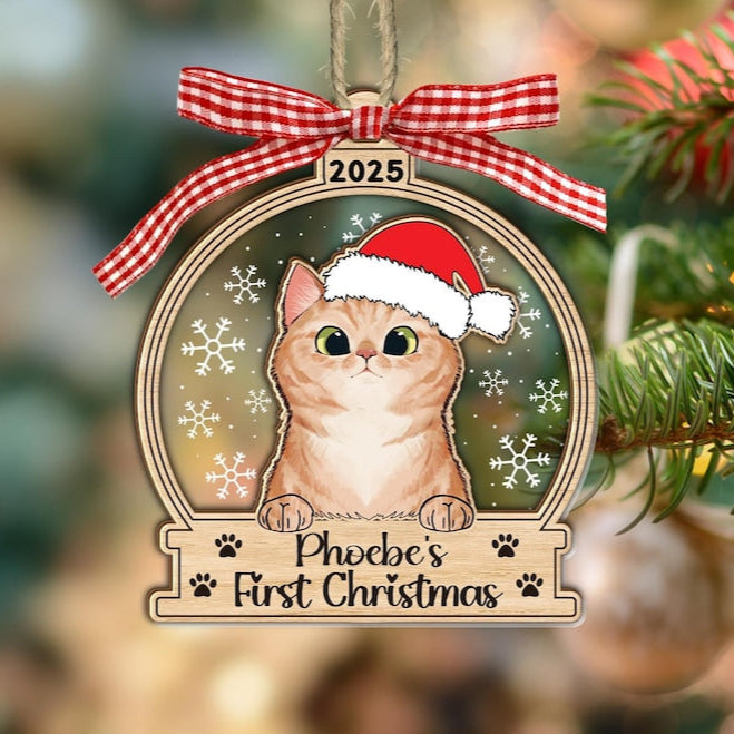 Personalized Cat Ornament, First Christmas Cat Ornament, Cat Lover Gift, Cat Ornament, Cat Christmas Gift, Custom Cat Breed Ornament