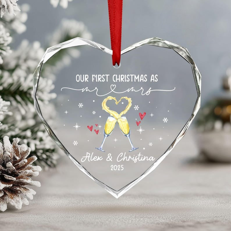 Our First Christmas As Mr & Mrs Ornament, First Christmas Married Ornament 2025, Mr Mrs Ornament, Newlywed Christmas Gift, New Couple Gifts
