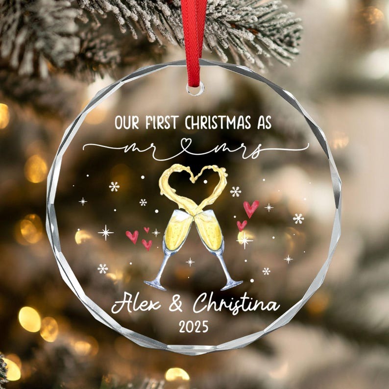 Our First Christmas As Mr & Mrs Ornament, First Christmas Married Ornament 2025, Mr Mrs Ornament, Newlywed Christmas Gift, New Couple Gifts