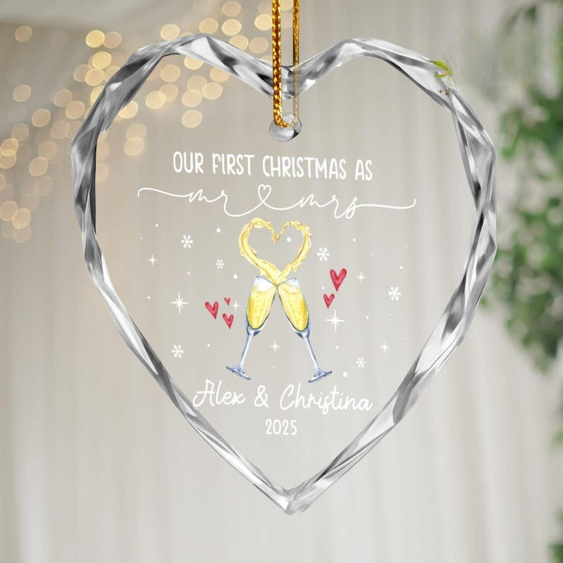 Our First Christmas As Mr & Mrs Ornament, First Christmas Married Ornament 2025, Mr Mrs Ornament, Newlywed Christmas Gift, New Couple Gifts