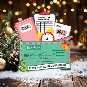 Personalized New Job Christmas Ornament, 1st Job Gift, New Job Gift, New Job Ornament 2025, First year new career, New Promotion gift