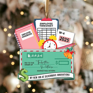 Personalized New Job Christmas Ornament, 1st Job Gift, New Job Gift, New Job Ornament 2025, First year new career, New Promotion gift