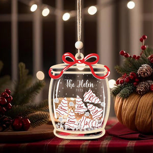 Personalized Family Christmas Ornament: 3D Shaker Keepsake, Custom Names & Year 2025