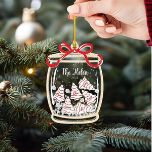 Personalized Family Christmas Ornament: 3D Shaker Keepsake, Custom Names & Year 2025