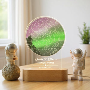 Personalized Couples Gifts | Birthday Weeding Star Map Aurora Night Light Gift | Constellation Light | Romantic Anniversary Gift For Couples