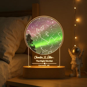 Personalized Couples Gifts | Birthday Weeding Star Map Aurora Night Light Gift | Constellation Light | Romantic Anniversary Gift For Couples