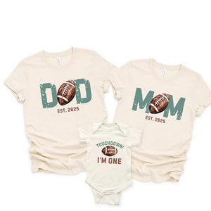 Personalized Football 1st Birthday Shirt Family Matching Football Theme Birthday Shirts Custom 1st Birthday Outfit Boy First Birthday Outfit