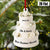 Personalized First Christmas Married Ornament, Wedding Cake 2D Flat Ornament, Custom Name Ornament, Mr Mrs Ornament, Wedding Ornament