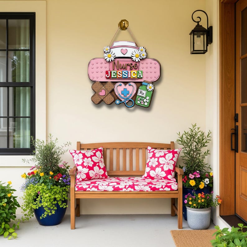 Personalized Nurse Wooden Sign , Custom Nurse Sign, Nurse Gift, Medical Decor, Hospital Decor, Nurse Appreciation Gift, Thank You Nurse