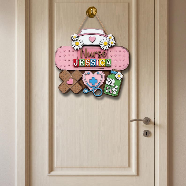 Personalized Nurse Wooden Sign , Custom Nurse Sign, Nurse Gift, Medical Decor, Hospital Decor, Nurse Appreciation Gift, Thank You Nurse