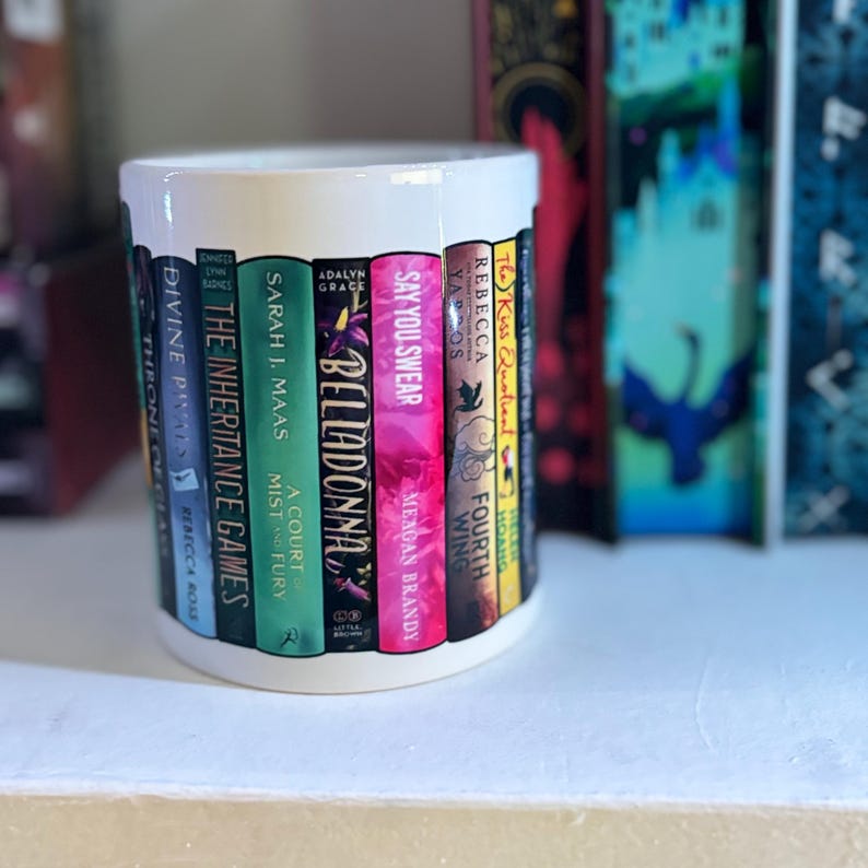 Custom Book Stack Mug: Personalized Book Lover Coffee Cup
