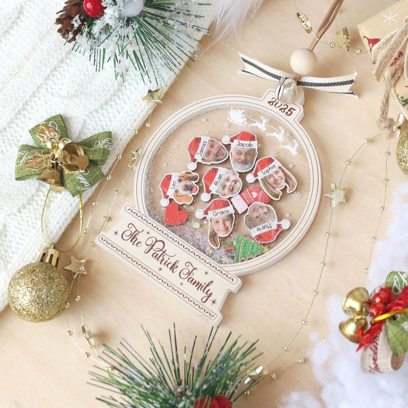 Personalized Photo Family Christmas Ornament: Custom Acrylic Keepsake