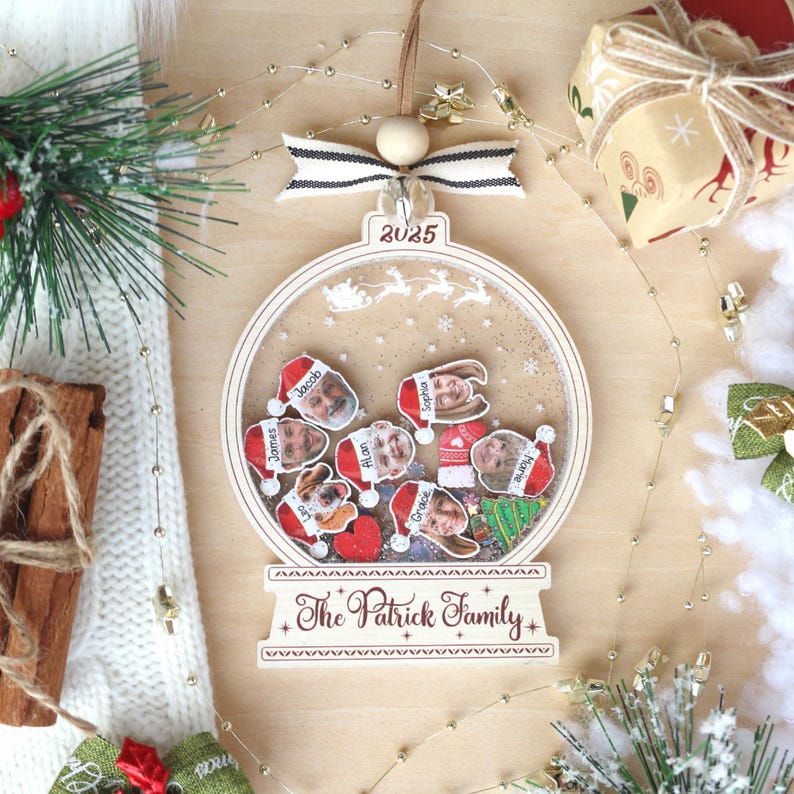 Personalized Photo Family Christmas Ornament: Custom Acrylic Keepsake