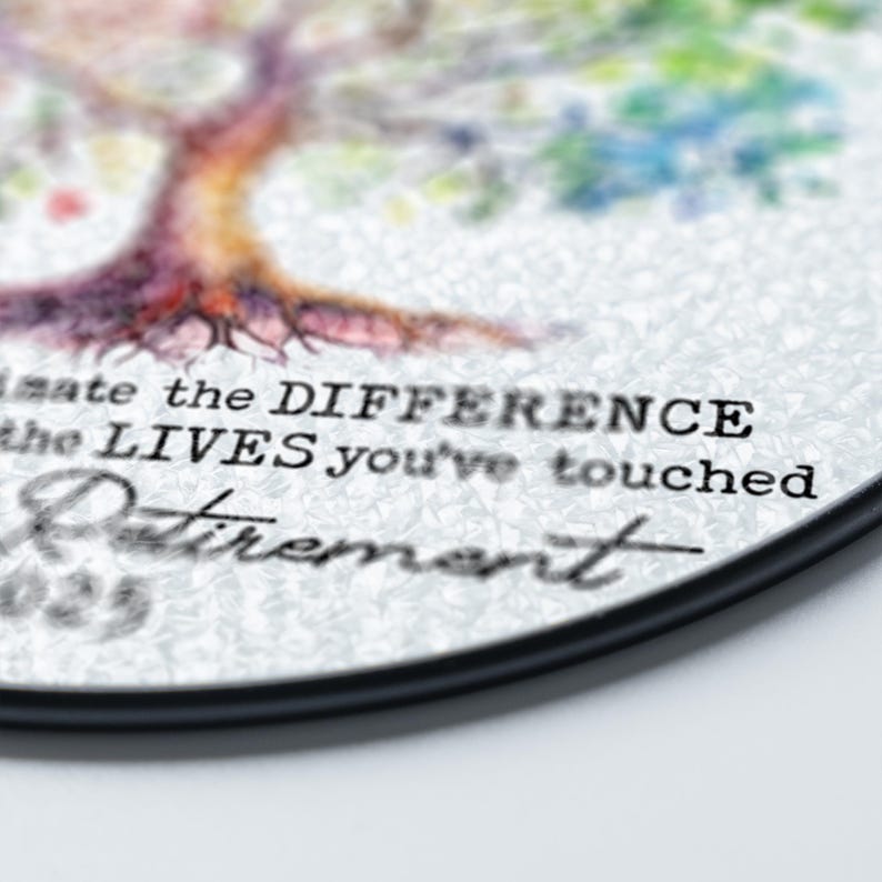 Personalized Retirement Gift 2025 Tree of Life Stained Glass Suncatcher Farewell Gift for Teacher, Nurse, Coworker, Retirement Keepsake