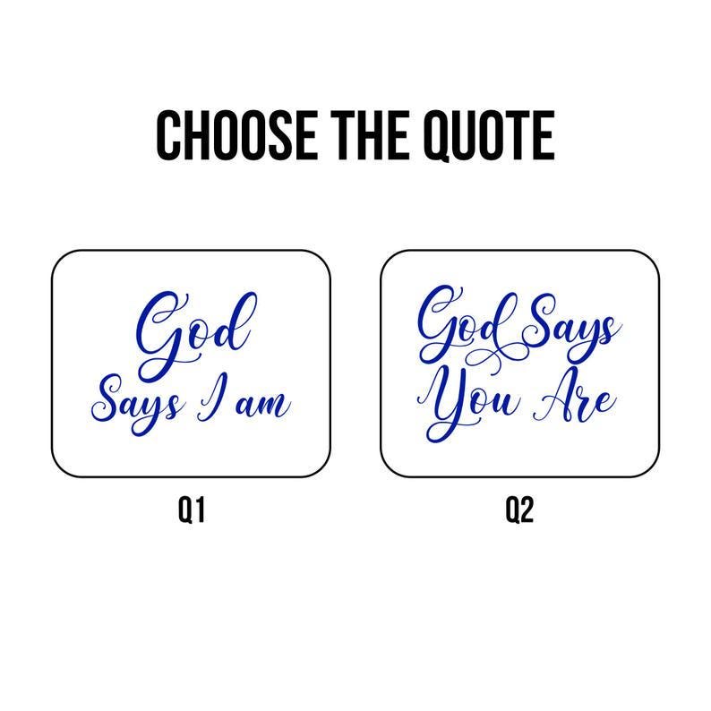 Personalized Christian Tumbler: God Says I Am, Bible Verse - 40oz Stainless Steel