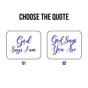 Personalized Christian Tumbler: God Says I Am, Bible Verse - 40oz Stainless Steel