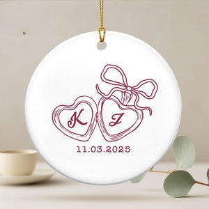 First Christmas Engaged Ornament, Personalized Engagement Gift for Couples, Engagement Christmas Keepsake, Wedding Gift, Mr And Mrs Gifts