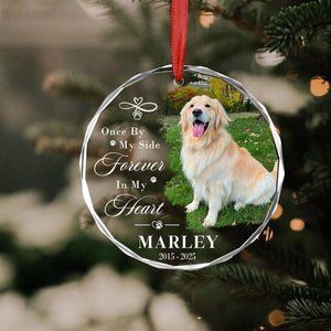Custom Dog Photo Ornament, Dog Memorial Ornament, Personalized Dog Ornament, Pet Memorial Keepsake,Dog Loss Gift Forever Loved Sympathy Gift