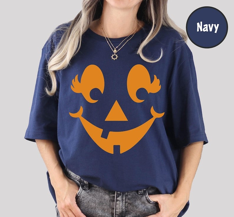 Pumpkin Face Halloween Tshirt, Funny Family Halloween Tee, Halloween Party Nightmare Shirt, Halloween Face Pumpkin Costumes,Face Pumpkin Tee