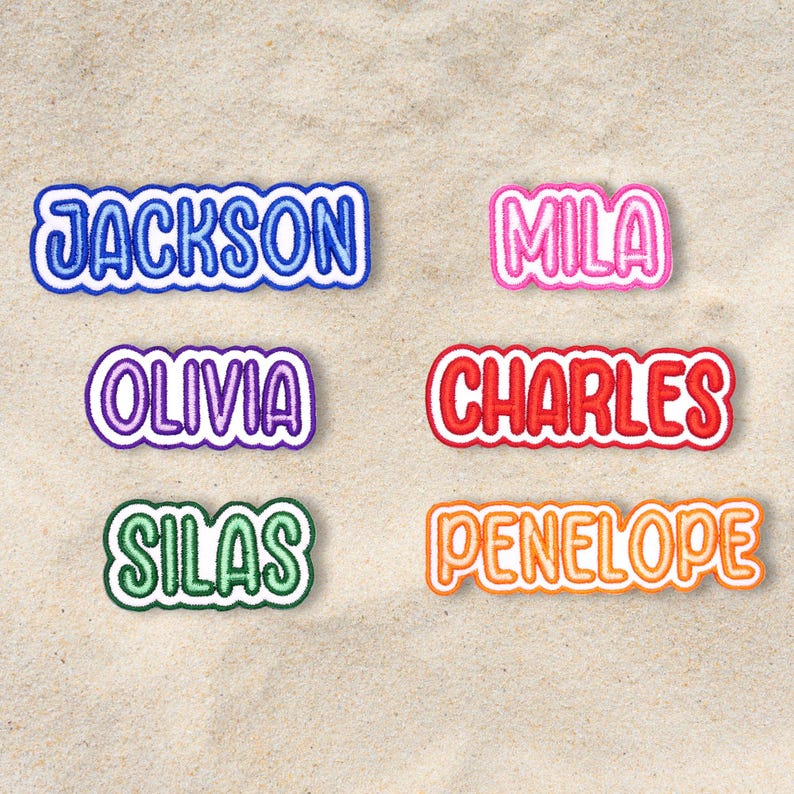 Custom Embroidered Name Patch Personalized Text Patches | Colorful Name Patch Iron-On or Sew-On | For Clothes, Uniforms, Bags il_794xN.7117756453_qoek.jpg
