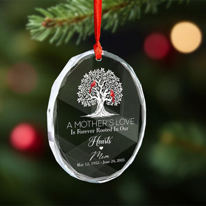 Cardinal Memorial Christmas Ornament, Personalized Sympathy Glass Ornament, Funeral Ornaments, Keepsake Remembrance Gift, Loss of Loved One