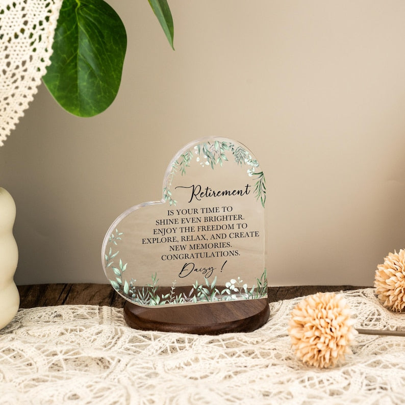 Personalized Retirement Gift, Retirement Acrylic Plaque, Retirement Gift for Women, Retirement Plaque, Custom Message Gift for Retirement