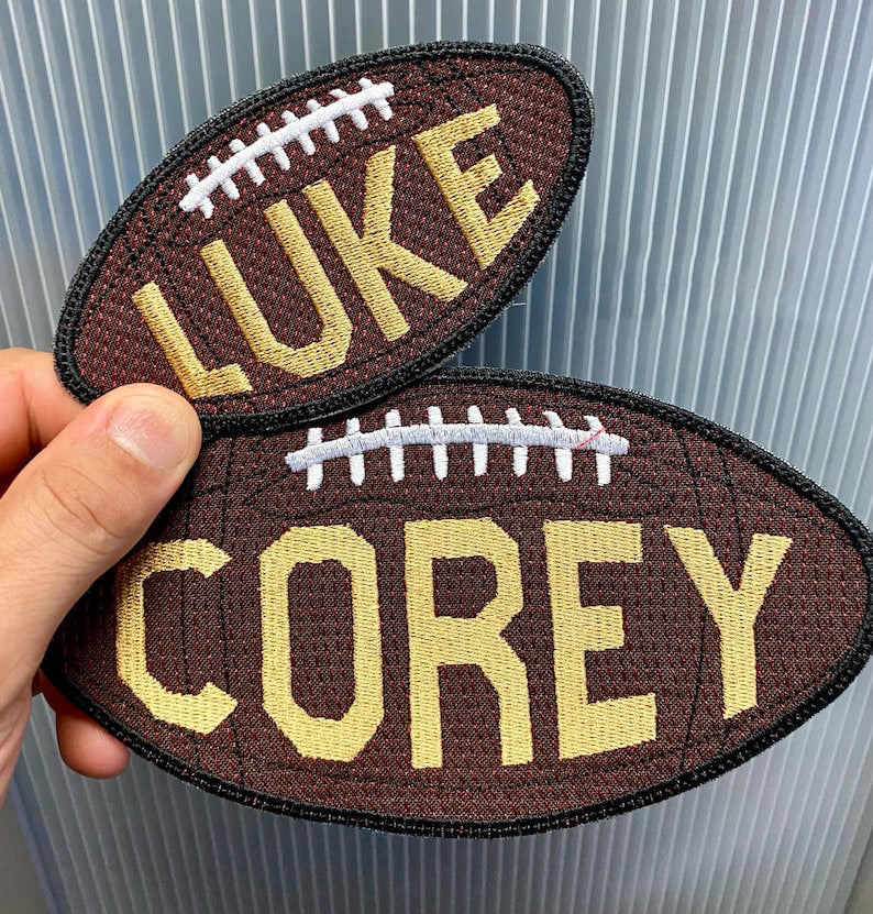 Iron On Patch Football Personalized Back to School Iron On Patch College Embroidered Custom Applique Sports University Name Tag il_794xN.7123299214_gv4w.jpg