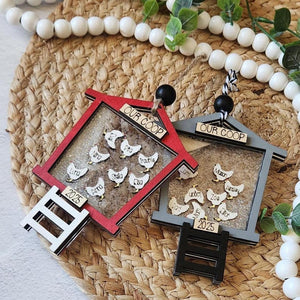 Personalized Chicken Coop Ornament | Custom Hen Names Gift | Backyard Chicken Farmhouse Decor | Cute Family Christmas Ornament 2025