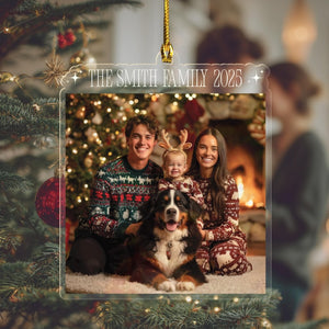 Acrylic Photo Ornament, Christmas Ornament, Custom Family Photo Ornament, Acrylic Picture Ornament, Family Ornaments, Couple Gifts