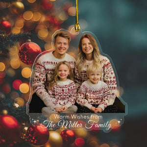 Acrylic Photo Ornament, Christmas Ornament, Custom Family Photo Ornament, Acrylic Picture Ornament, Family Ornaments, Couple Gifts