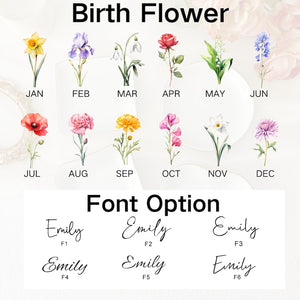 Personalized Birthflower Jewelry Dish/ Bridesmaid Gifts/ Engagement Ring Dish/ Birthday Gift for Her/ Graduation Gift/ Bridal Shower Gift/ Gift for Mom