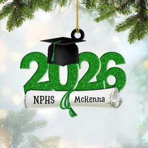 Personalized Senior 2026 Ornament, Custom Class of 2026 Ornament, High School Senior, Personalized New Student Gift, Class of Gift