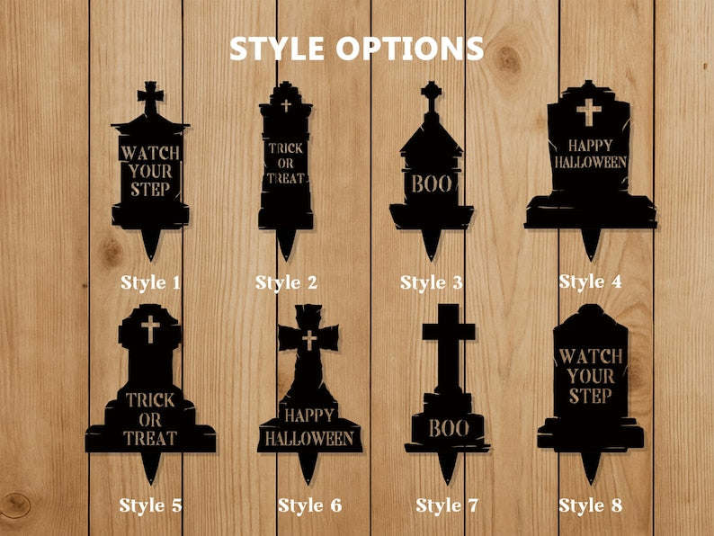 Custom Halloween Metal Tombstone Yard Stake Personalized Outdoor Decor for Lawn & Garden Halloween Pathway Decor Zombie Graveyard Sign