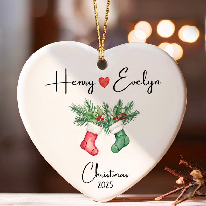 Personalized Couple Christmas Ornament 2025, Couple Ornament, Together Ornament, New Couple Keepsake, Christmas Gift For Couple