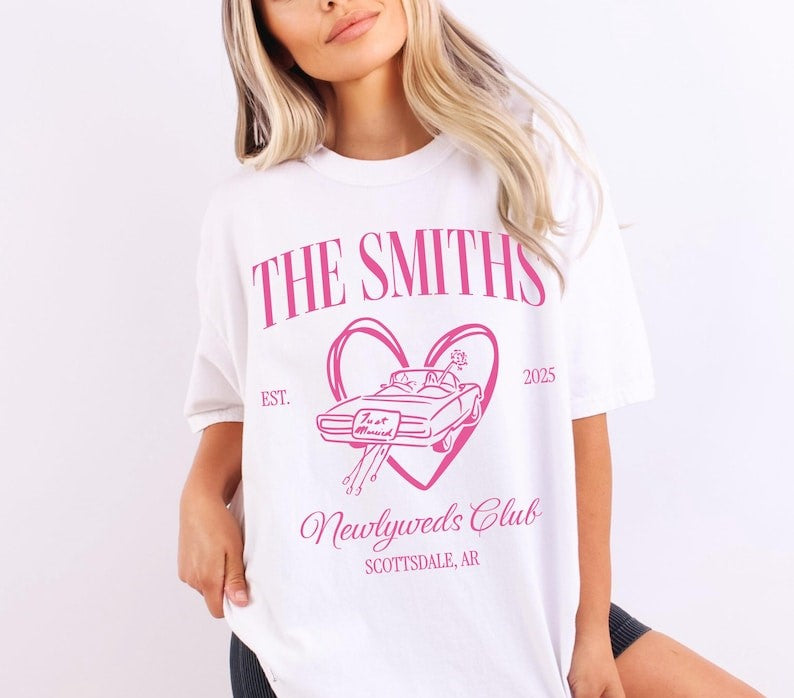 Custom Honeymoon Social Club T-Shirts: Mr & Mrs Matching Couple Tees