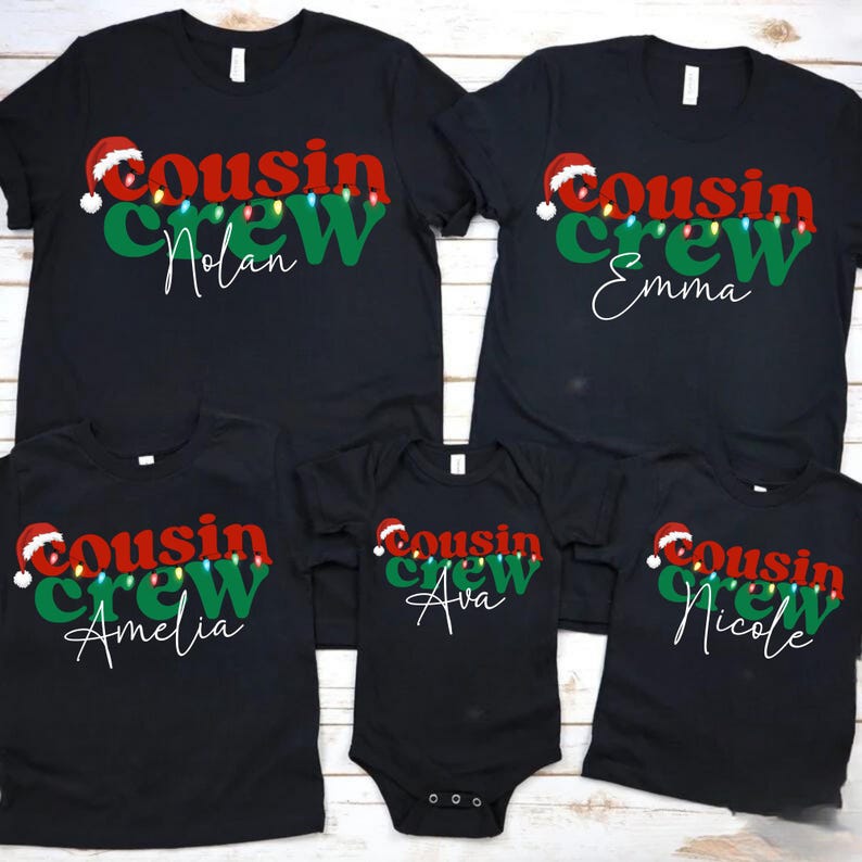 Personalized Christmas Cousin Crew Kids Shirt Custom Matching Cousins Shirts Christmas Cousin Trip Tee Cousin Crew Toddler Cousin Tshirts