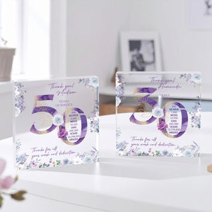 Personalized Name Retirement Gift Plaque, Custom Years of Service Acrylic Keepsake, Employee Appreciation Award, Company Anniversary Gift