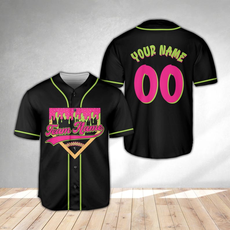 Animals Baseball Jersey, Monkey Team Custom Name And Number Baseball Jersey, Pink And Black Paint Splatter Jersey, Team Party Uniform