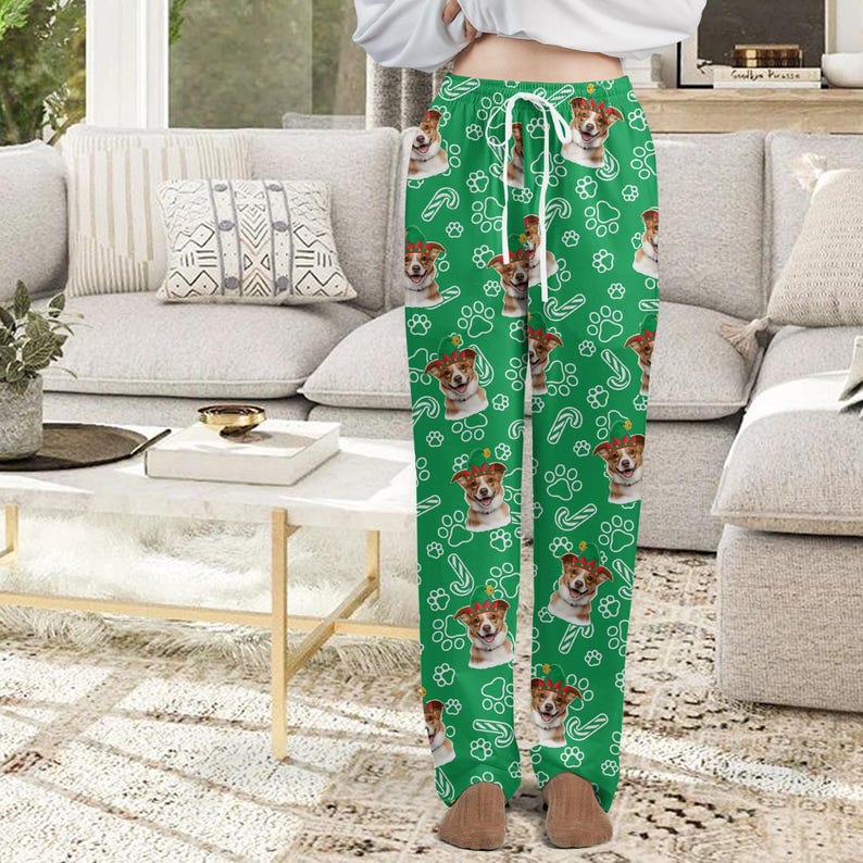 Custom Pet Photo Pajama Pants: Personalized Dog/Cat Gift