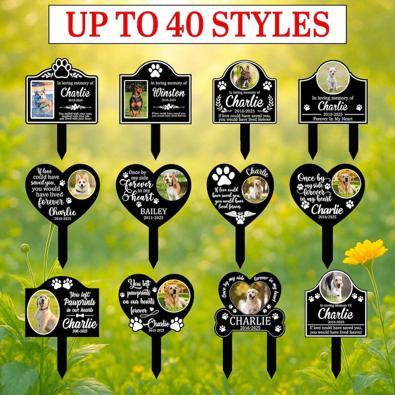 Custom Pet Photo Memorial Garden Sign, Dog Memorial Plaque,Dog Memorial Garden Stake,Pet Memorial Sign,Dog Photo Grave Marker