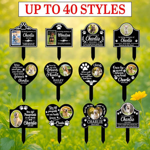 Custom Pet Photo Memorial Garden Sign, Dog Memorial Plaque,Dog Memorial Garden Stake,Pet Memorial Sign,Dog Photo Grave Marker