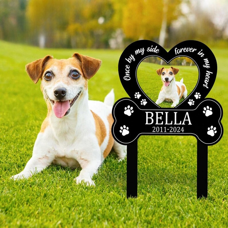 Custom Pet Photo Memorial Garden Sign, Dog Memorial Plaque,Dog Memorial Garden Stake,Pet Memorial Sign,Dog Photo Grave Marker