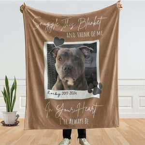 Personalized Dog Memorial Photo Blanket Gift, Pet Loss Keepsake Remembrance Gift For Dog Mom Dad Bereavement Gift, Dog Loss Pet Memory Gifts