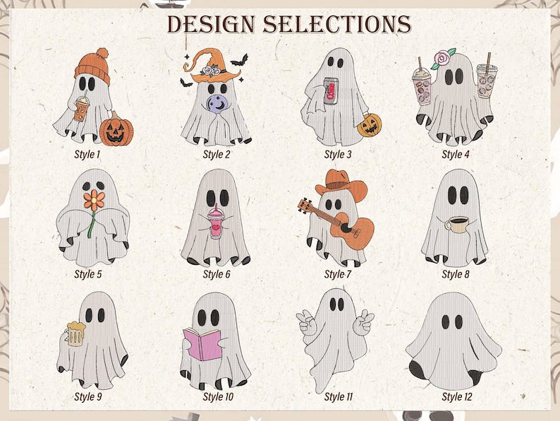 Custom embroidered ghost Halloween Sweatshirt, Cute Matching Hoodies for Halloween, Goose Halloween Sweatshirt, Cozy Spooky Season Hoodie