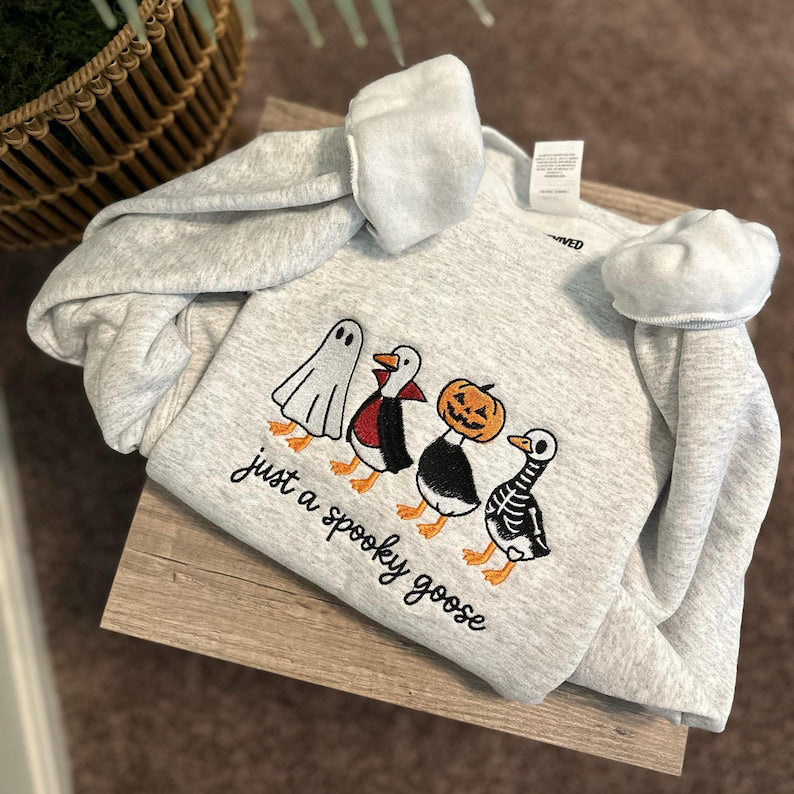 Spooky Goose Embroidered Sweatshirt Halloween Spooky Season Embroidery Geese Fall Autumn il_794xN.7128721303_qzeo.jpg