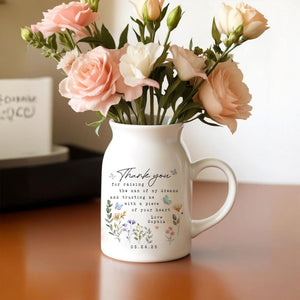 Personalised Mother of the Groom Flower Vase, Custom Mother's Day Flower Vase for Mother of the Groom, Wedding Gifts, Mom of the Groom Gift