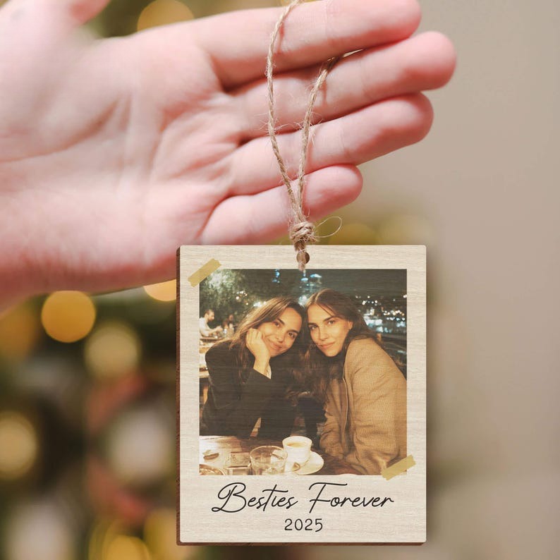 Custom Family Photo Wood Ornament, Portrait Christmas Ornament, Family Ornament, Family Photo Gift, Couple Photo Ornament, Best Friends Gift